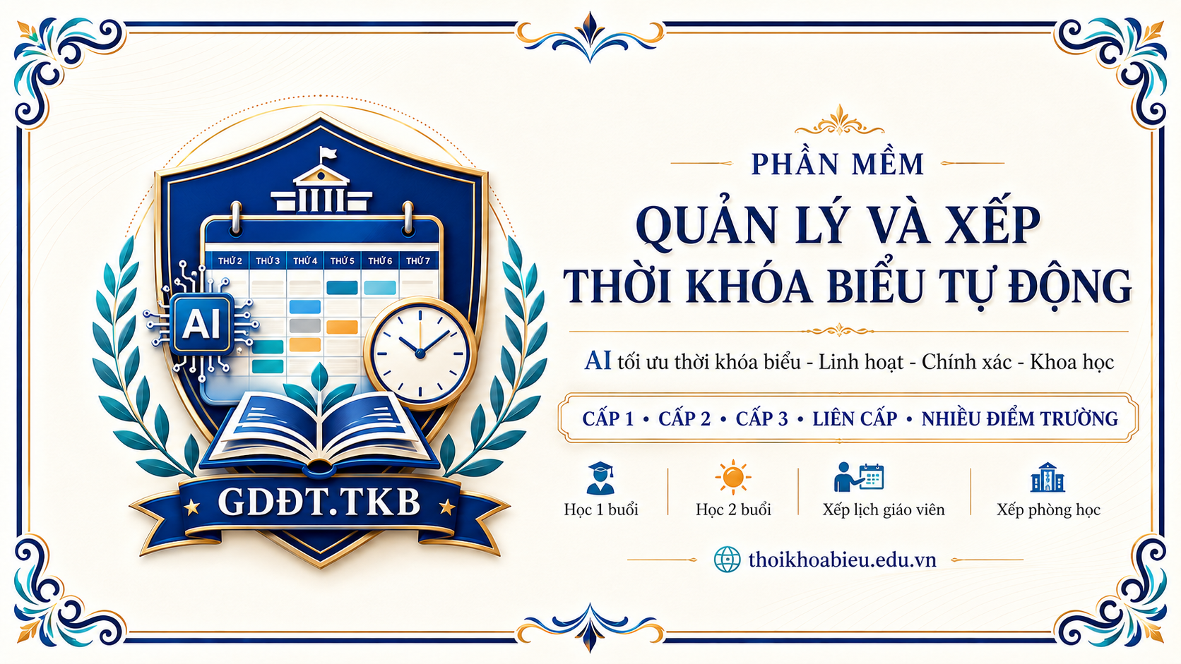 Phần mềm quản lý và xếp thời khóa biểu tự động GDĐT.TKB